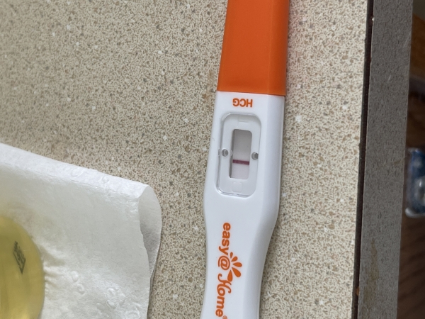 Easy-At-Home Pregnancy Test, 8 Days Post Ovulation, Cycle Day 40