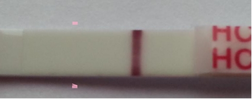 Wondfo Test Strips Pregnancy Test, 8 Days Post Ovulation, Cycle Day 21
