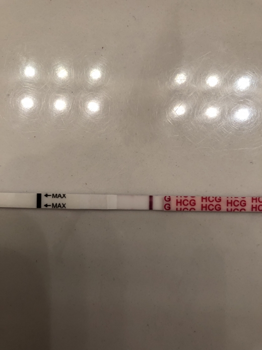 Wondfo Test Strips Pregnancy Test, 11 Days Post Ovulation, FMU, Cycle Day 28