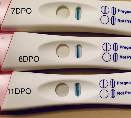 CVS Early Result Pregnancy Test, 11 Days Post Ovulation, FMU, Cycle Day 25