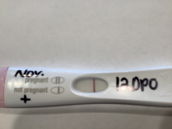 First Response Early Pregnancy Test, 12 Days Post Ovulation, FMU, Cycle Day 27