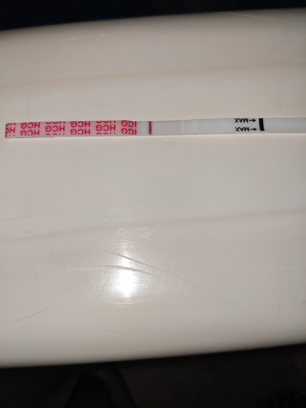 Wondfo Test Strips Pregnancy Test, 12 Days Post Ovulation, FMU, Cycle Day 24
