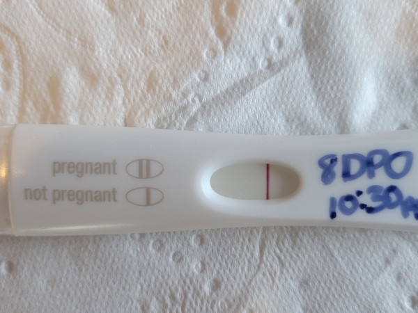 First Response Early Pregnancy Test, 8 Days Post Ovulation, FMU, Cycle Day 25