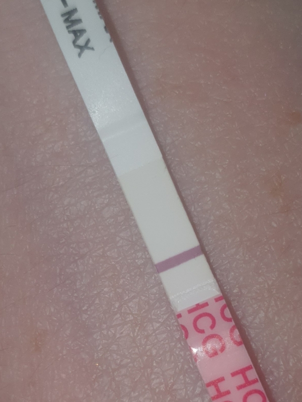 Wondfo Test Strips Pregnancy Test, 6 Days Post Ovulation, FMU, Cycle Day 21