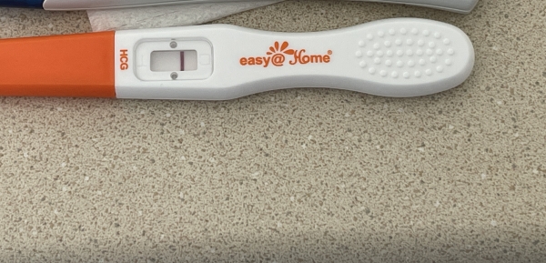 Easy-At-Home Pregnancy Test, 8 Days Post Ovulation, Cycle Day 40