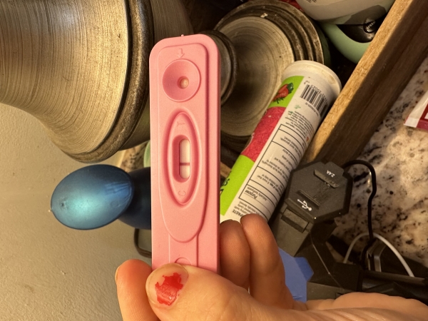 New Choice (Dollar Tree) Pregnancy Test, 8 Days Post Ovulation, Cycle Day 24