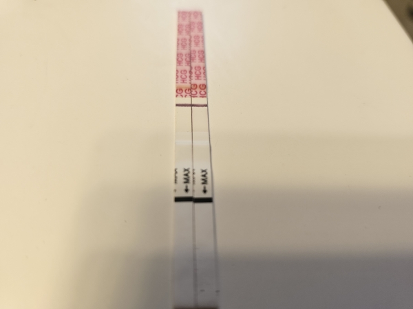 Wondfo Test Strips Pregnancy Test, 8 Days Post Ovulation, Cycle Day 22