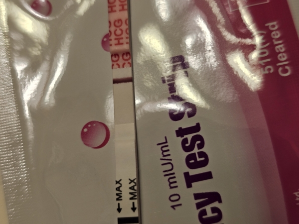 Wondfo Test Strips Pregnancy Test, 12 Days Post Ovulation, FMU, Cycle Day 25