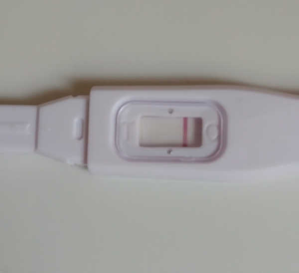 MomMed Pregnancy Test, 9 Days Post Ovulation, FMU, Cycle Day 24