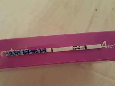 Wondfo Test Strips Pregnancy Test, 12 Days Post Ovulation, FMU, Cycle Day 24