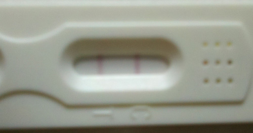 Generic Pregnancy Test, 12 Days Post Ovulation, FMU, Cycle Day 27