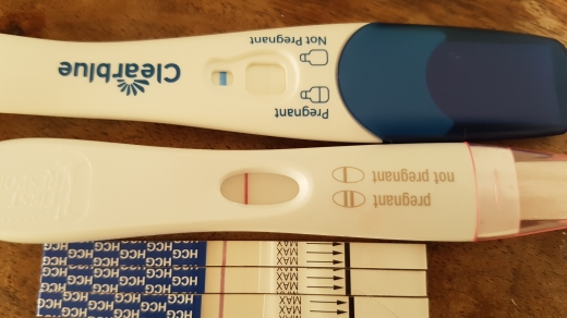 Clearblue Plus Pregnancy Test, 11 Days Post Ovulation, Cycle Day 27