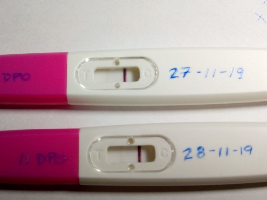 Generic Pregnancy Test, 11 Days Post Ovulation, FMU, Cycle Day 22