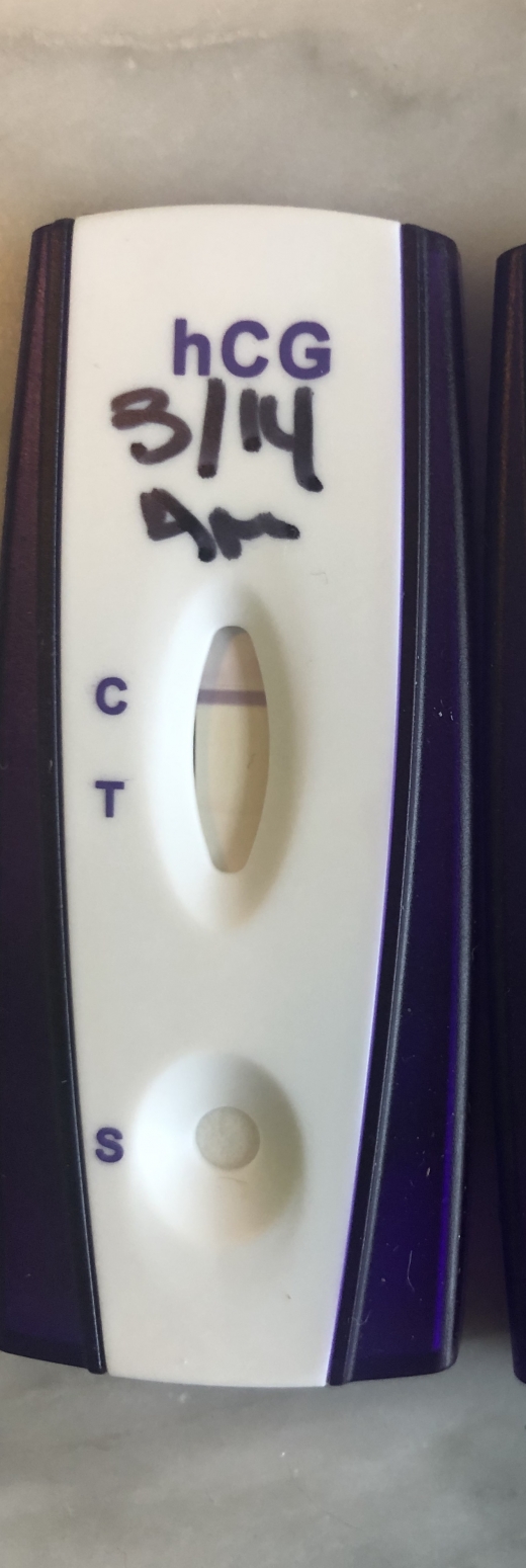 First Signal One Step Pregnancy Test, 8 Days Post Ovulation, FMU, Cycle Day 28