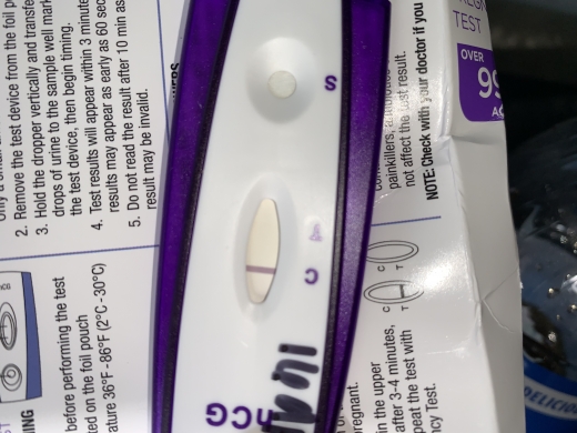 First Signal One Step Pregnancy Test, 7 Days Post Ovulation, Cycle Day 25