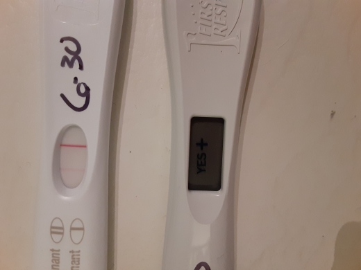 First Response Gold Digital Pregnancy Test, 11 Days Post Ovulation, FMU, Cycle Day 31