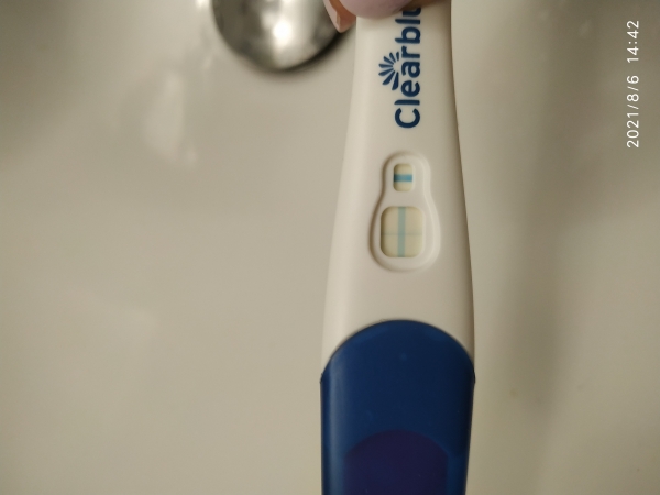 Clearblue Plus Pregnancy Test, 12 Days Post Ovulation, Cycle Day 26