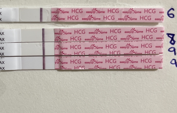 Easy-At-Home Pregnancy Test, 9 DPO, CD 27