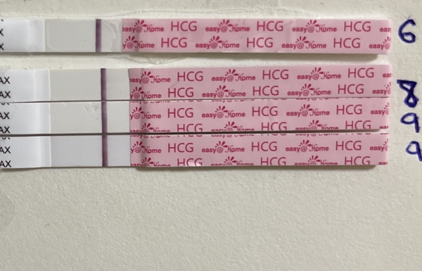 Easy-At-Home Pregnancy Test, 9 Days Post Ovulation, Cycle Day 27