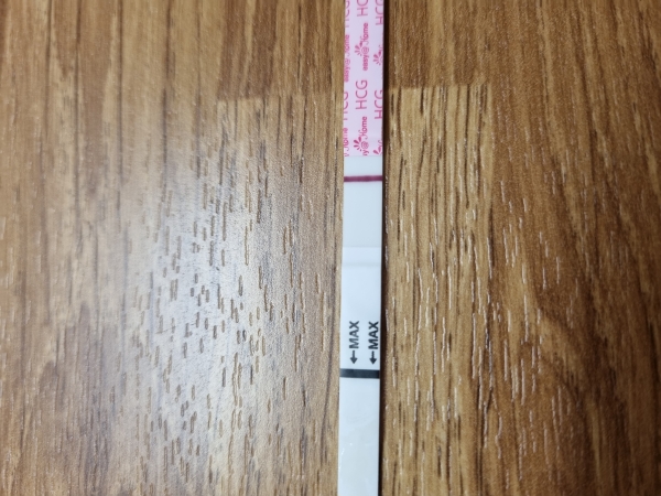Easy-At-Home Pregnancy Test, 9 DPO
