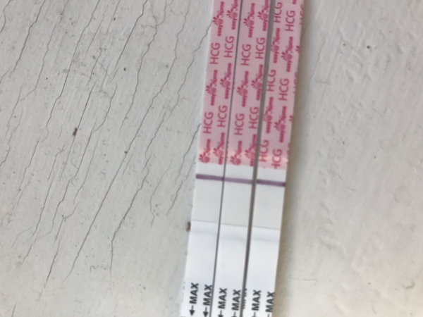 Easy-At-Home Pregnancy Test, 8 DPO, FMU, CD 28