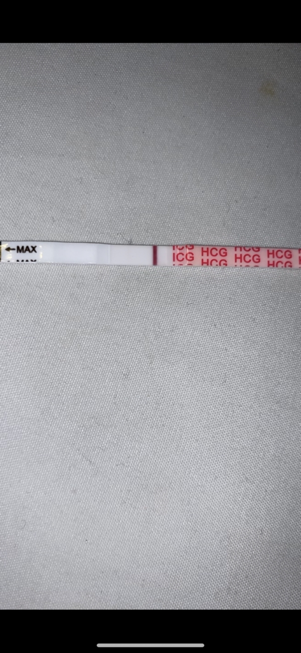 Wondfo Test Strips Pregnancy Test, 12 Days Post Ovulation, FMU, Cycle Day 28