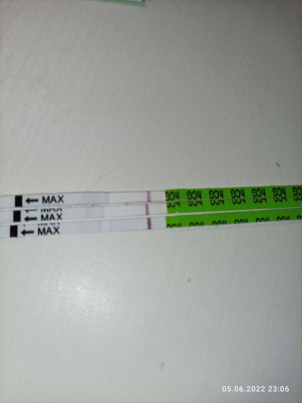Wondfo Test Strips Pregnancy Test, 11 Days Post Ovulation, Cycle Day 25