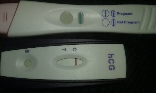 First Signal One Step Pregnancy Test, 13 Days Post Ovulation, FMU, Cycle Day 35